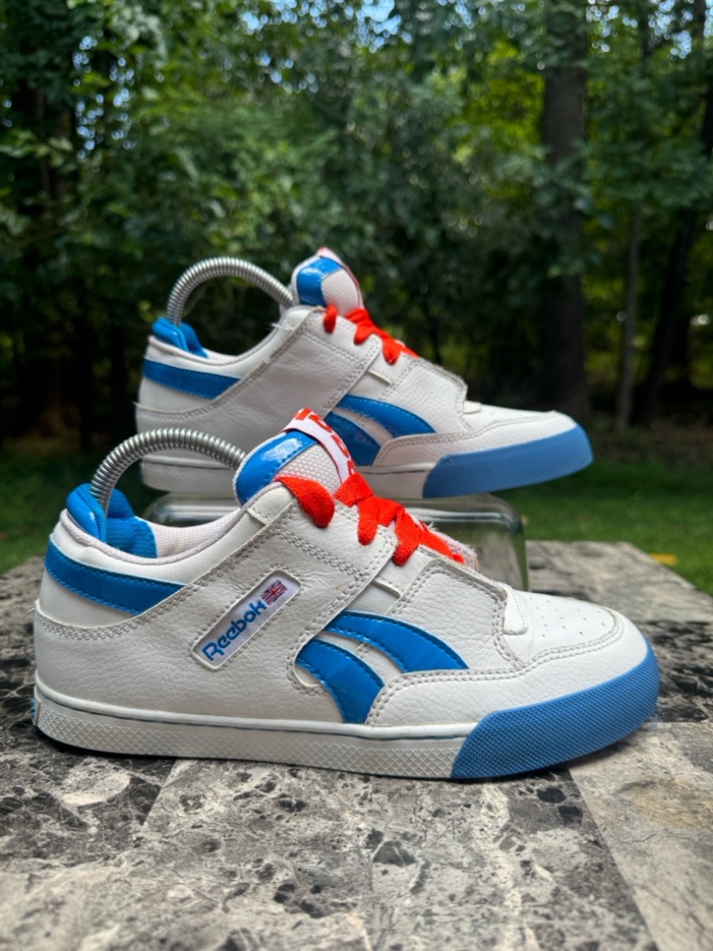 Reebok RB 903 HVC Retro 7.5 Women 6 Men/boys White/Blue/Orange Vintage 80's